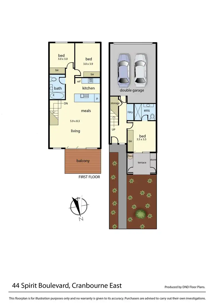Floorplan of Homely townhouse listing, 44 Spirit Boulevard, Cranbourne East VIC 3977
