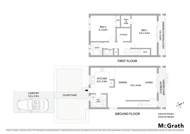 Floorplan of Homely unit listing, 2/14 Rowland Street, North Ward QLD 4810