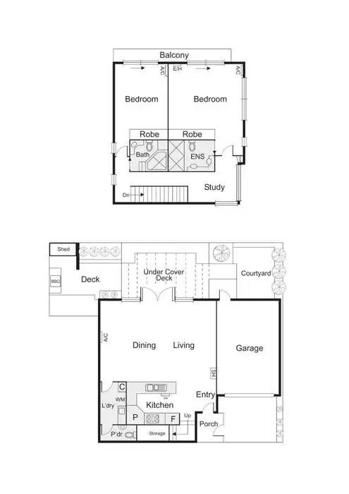 Floorplan of Homely townhouse listing, 3/319 Barkly Street, Elwood VIC 3184