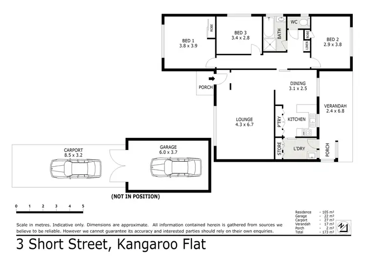 Floorplan of Homely house listing, 3 Short Street, Kangaroo Flat VIC 3555