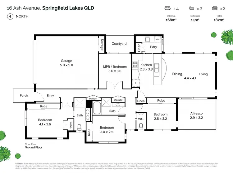 Floorplan of Homely house listing, 16 Ash Avenue, Springfield Lakes QLD 4300