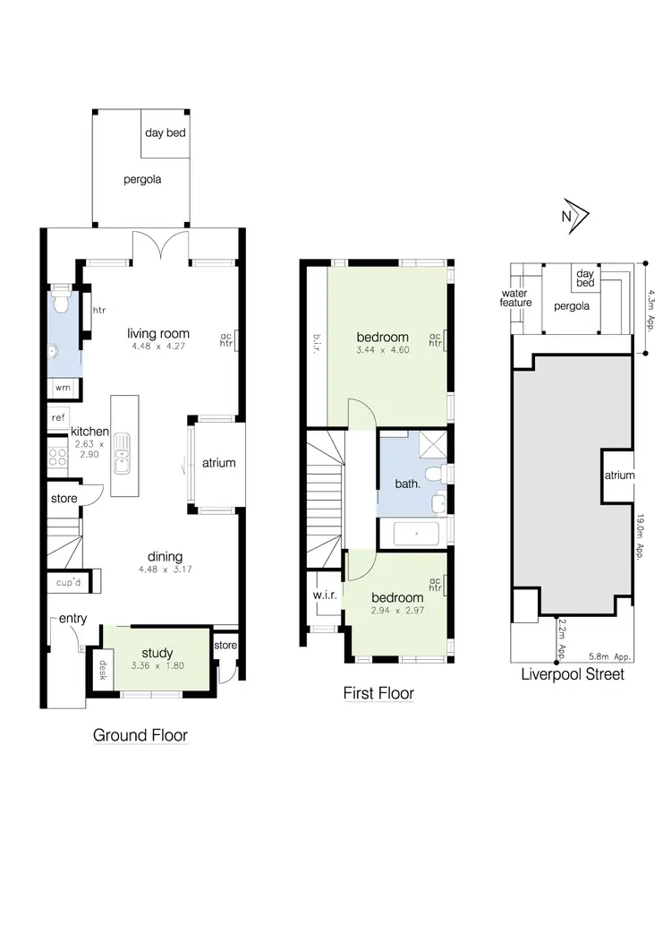 Floorplan of Homely townhouse listing, 1/32 Liverpool Street, Footscray VIC 3011