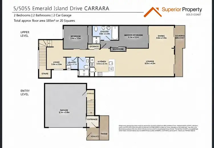 Floorplan of Homely unit listing, 5/5055 Emerald Island Drive, Carrara QLD 4211
