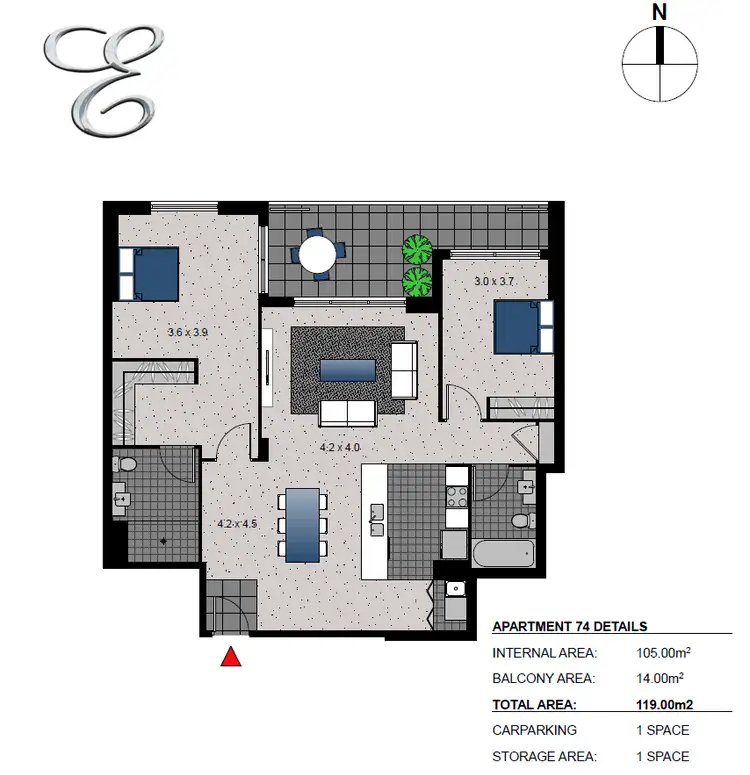 Floorplan of Homely apartment listing, 74/20 Victoria Road, Parramatta NSW 2150