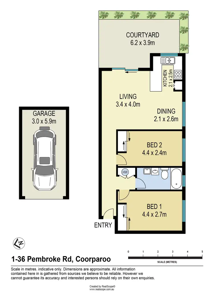 Floorplan of Homely unit listing, 1/36 Pembroke Road, Coorparoo QLD 4151