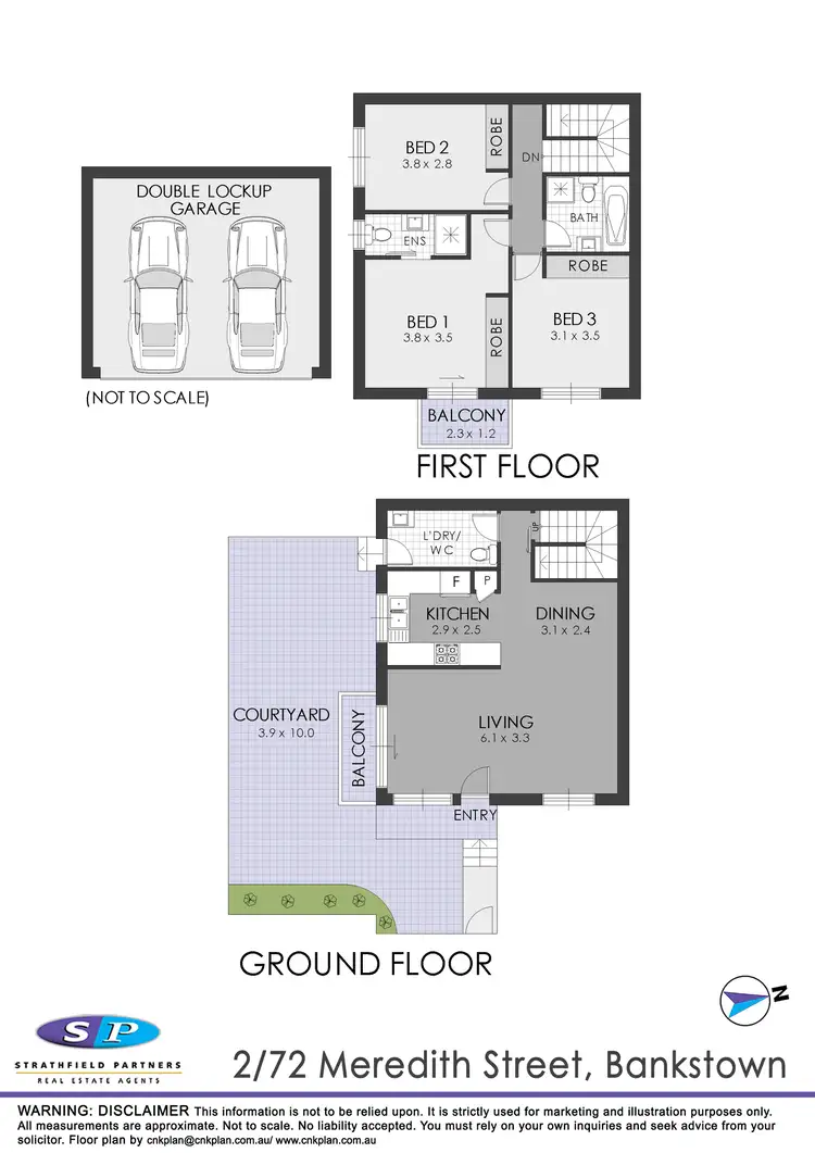 Floorplan of Homely townhouse listing, 2/72 Meredith Street, Bankstown NSW 2200