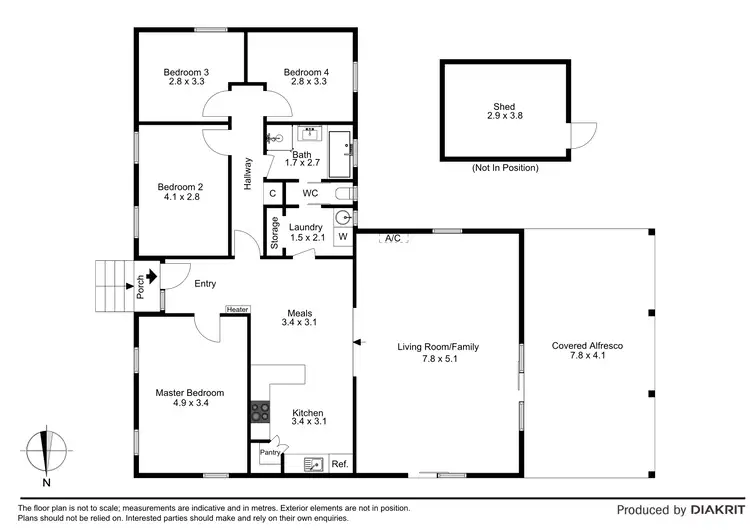 Floorplan of Homely house listing, 23 Madang Court, Hastings VIC 3915