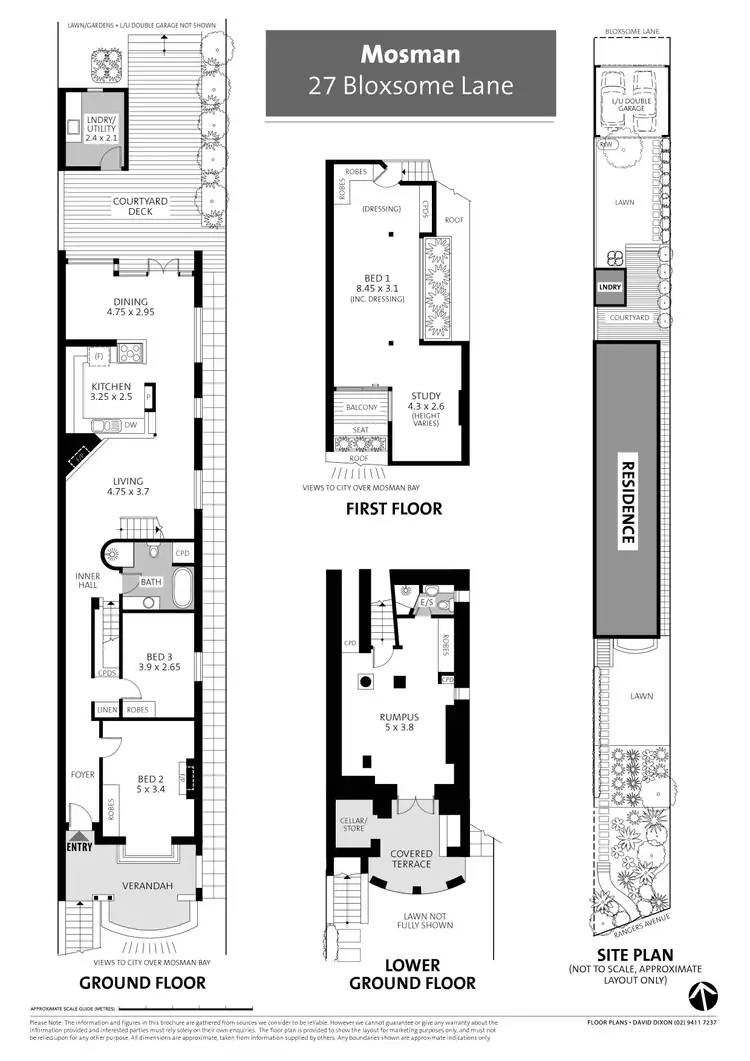 Floorplan of Homely semi-detached listing, 27 Rangers Avenue, Mosman NSW 2088