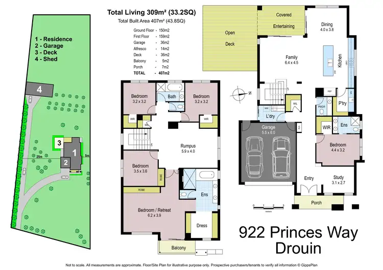 Floorplan of Homely house listing, 922 Princes Way, Drouin VIC 3818