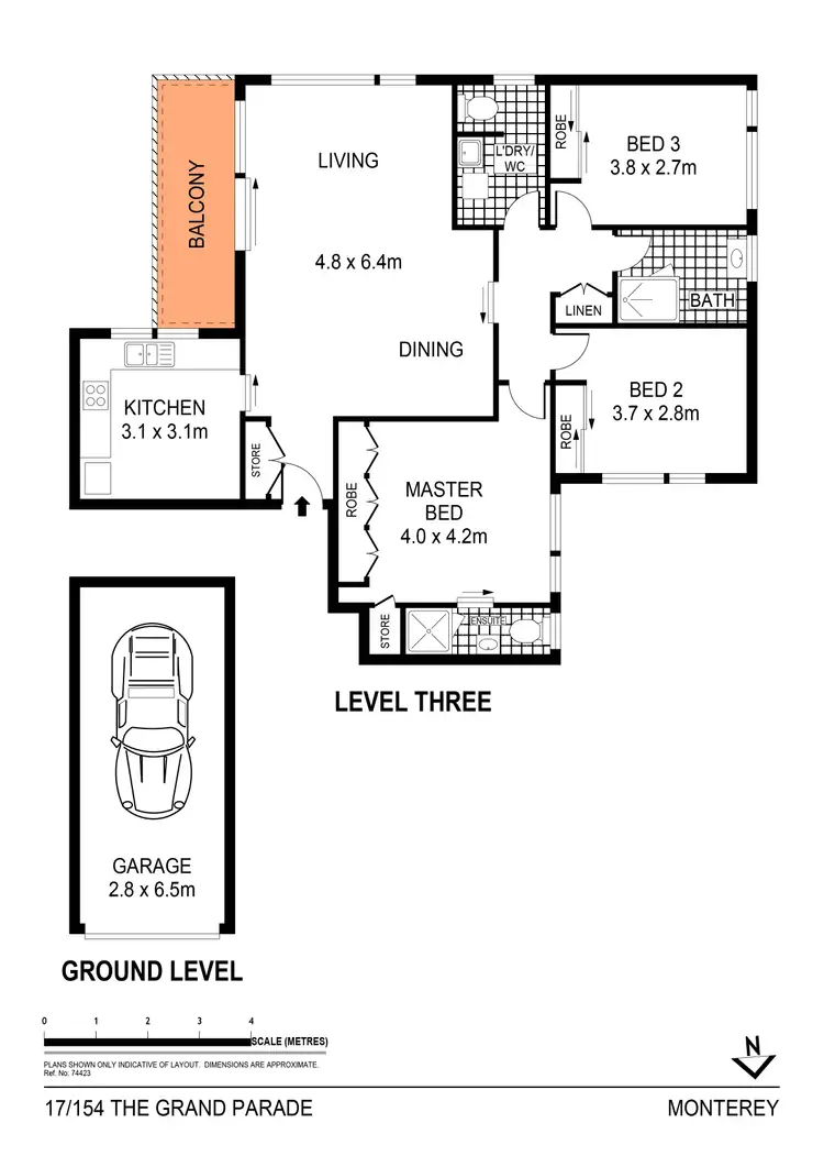 Floorplan of Homely apartment listing, 17/154-156 The Grand Parade, Monterey NSW 2217