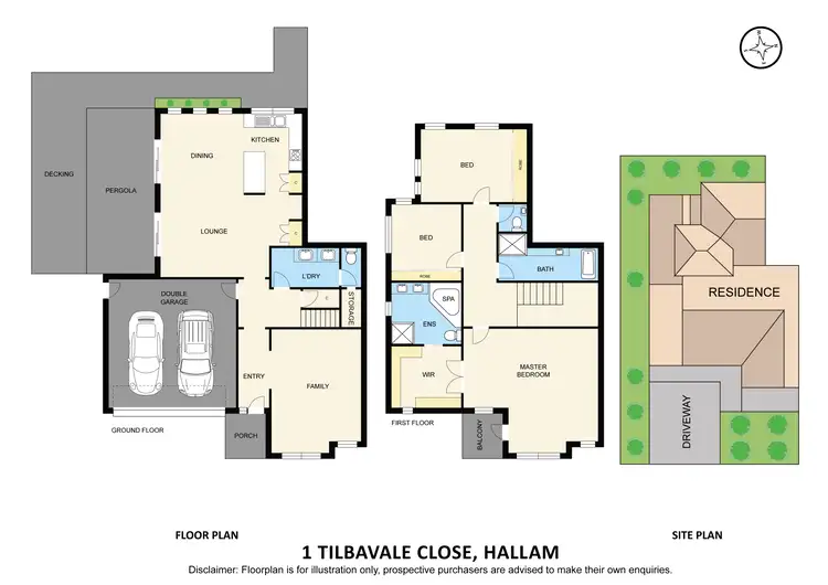 Floorplan of Homely house listing, 1 Tilbavale Close, Hallam VIC 3803
