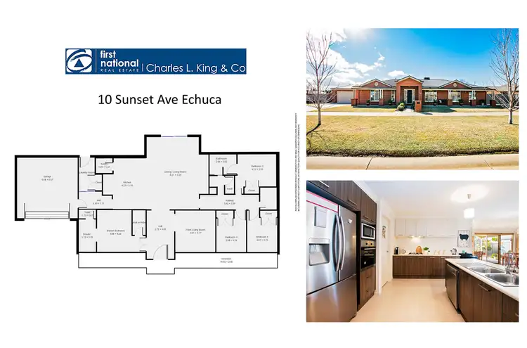 Floorplan of Homely house listing, 10 Sunset Avenue, Echuca VIC 3564
