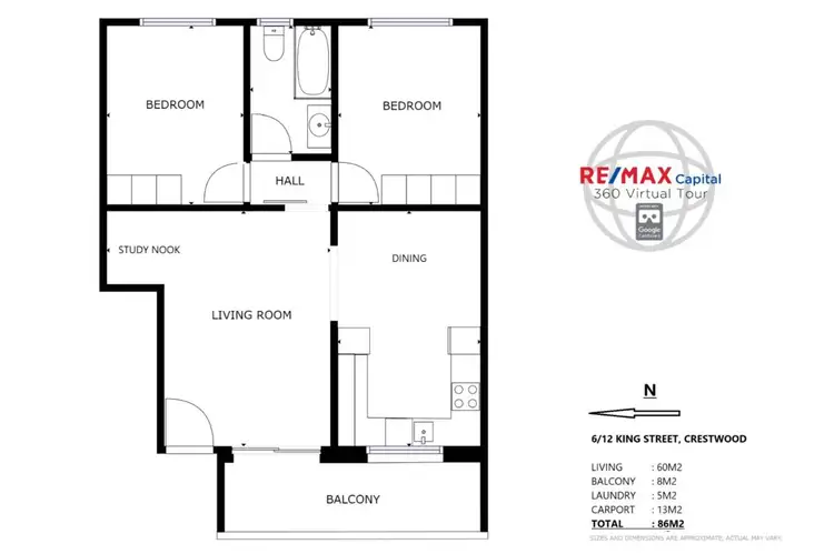 Floorplan of Homely unit listing, 6/12 King Street, Queanbeyan NSW 2620