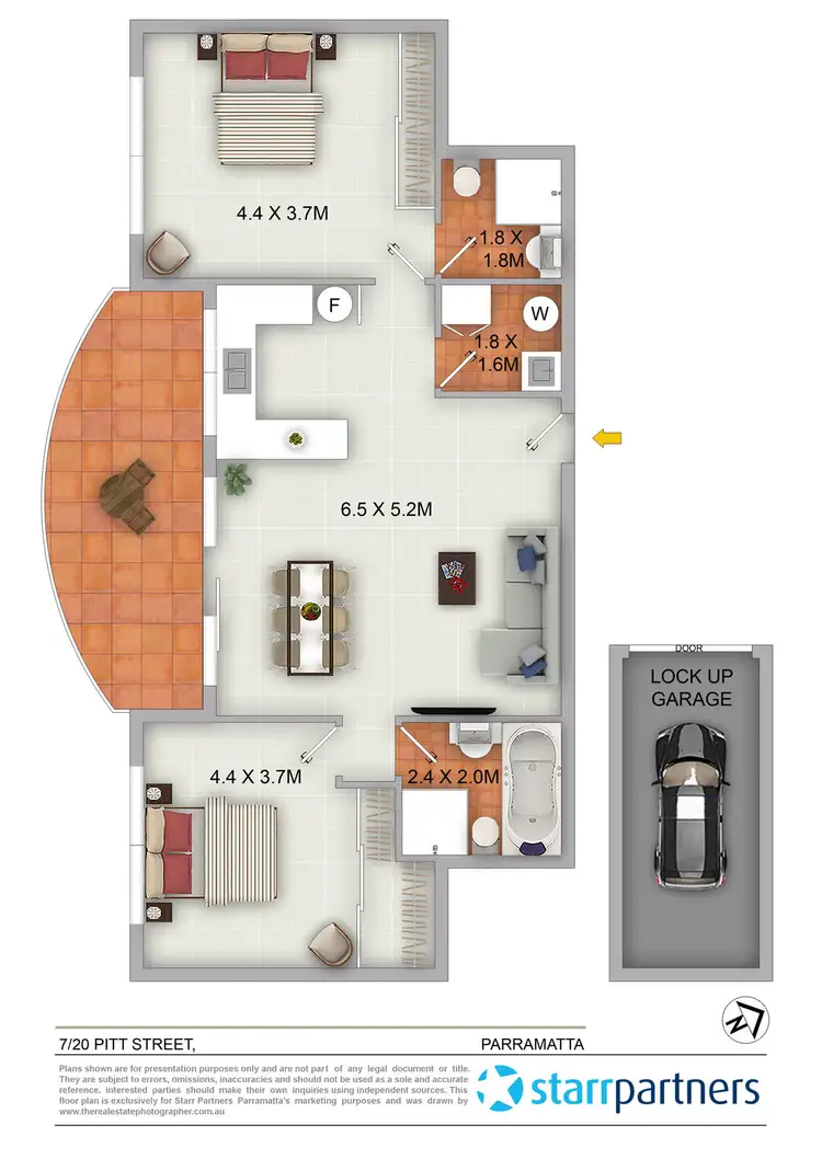 Floorplan of Homely apartment listing, 7/20 Pitt Street, Parramatta NSW 2150