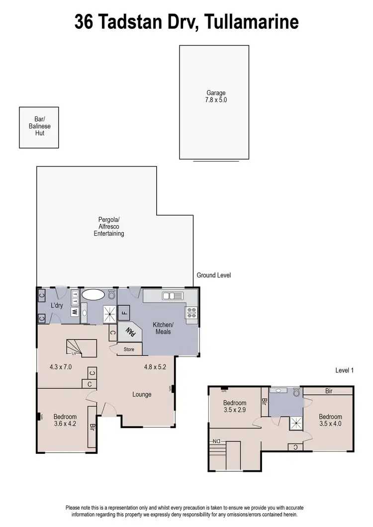 Floorplan of Homely house listing, 36 Tadstan Drive, Tullamarine VIC 3043