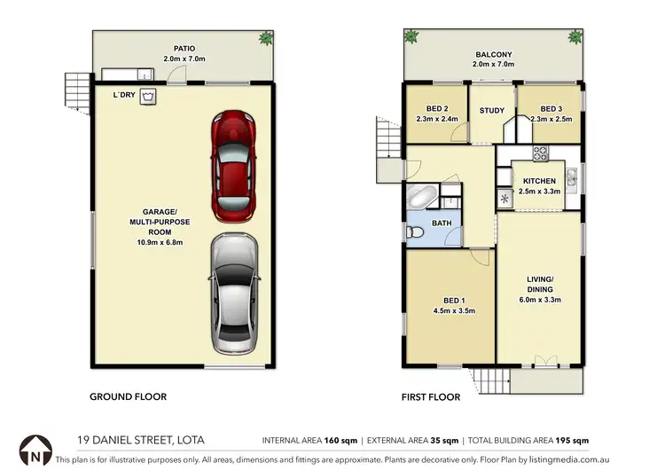 Floorplan of Homely house listing, 19 Daniel Street, Lota QLD 4179
