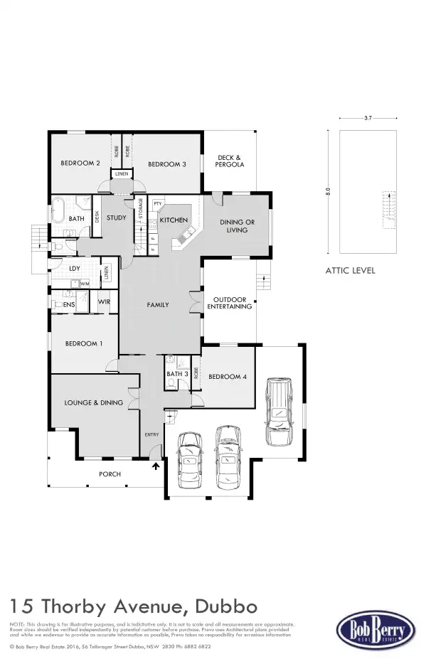 Floorplan of Homely house listing, 15 Thorby Avenue, Dubbo NSW 2830