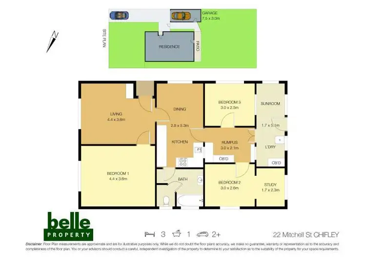 Floorplan of Homely house listing, 22 Mitchell Street, Chifley NSW 2036