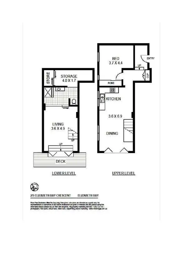 Floorplan of Homely apartment listing, 2/5 Elizabeth Bay Crescent, Elizabeth Bay NSW 2011