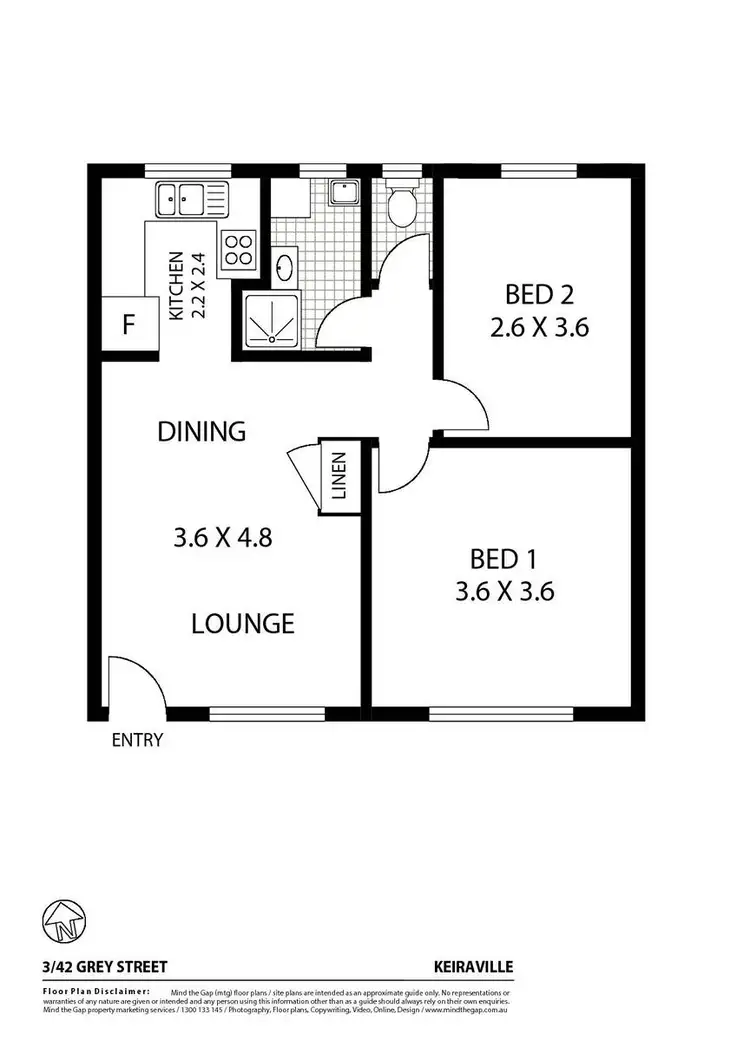 Floorplan of Homely unit listing, 3/42 Grey Street, Keiraville NSW 2500