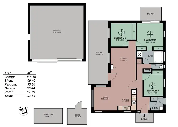 Floorplan of Homely house listing, 43 Nairne Road, Woodside SA 5244