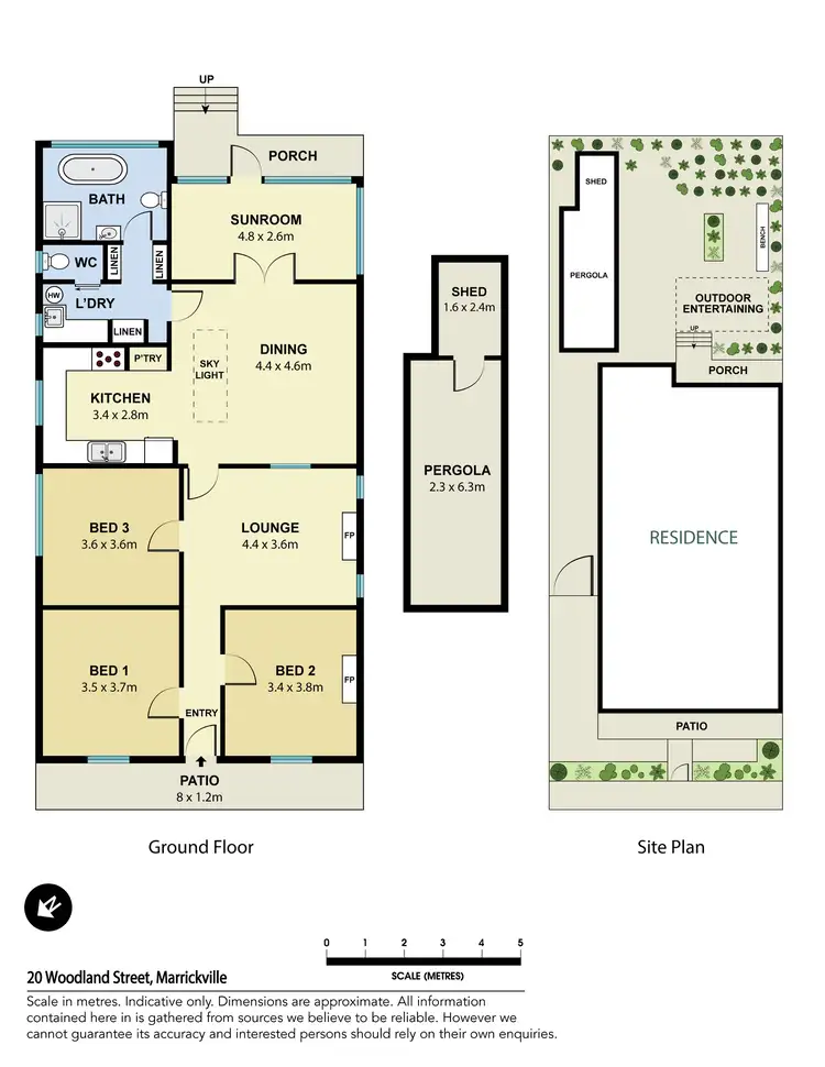 Floorplan of Homely house listing, 20 Woodland Street, Marrickville NSW 2204