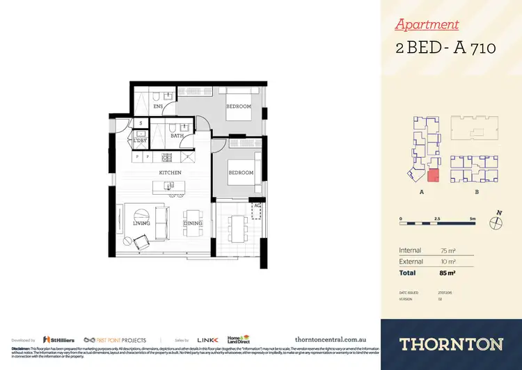Floorplan of Homely apartment listing, Level 7/A710/2 Lord Sheffield Circuit, Penrith NSW 2750