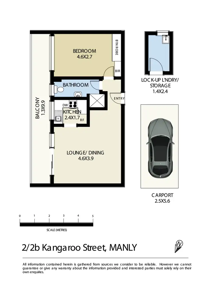 Floorplan of Homely apartment listing, 2/2B Kangaroo Street, Manly NSW 2095