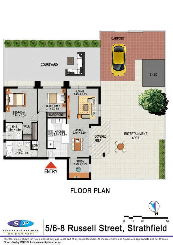 Floorplan of Homely apartment listing, 5/6-8 Russell Street, Strathfield NSW 2135
