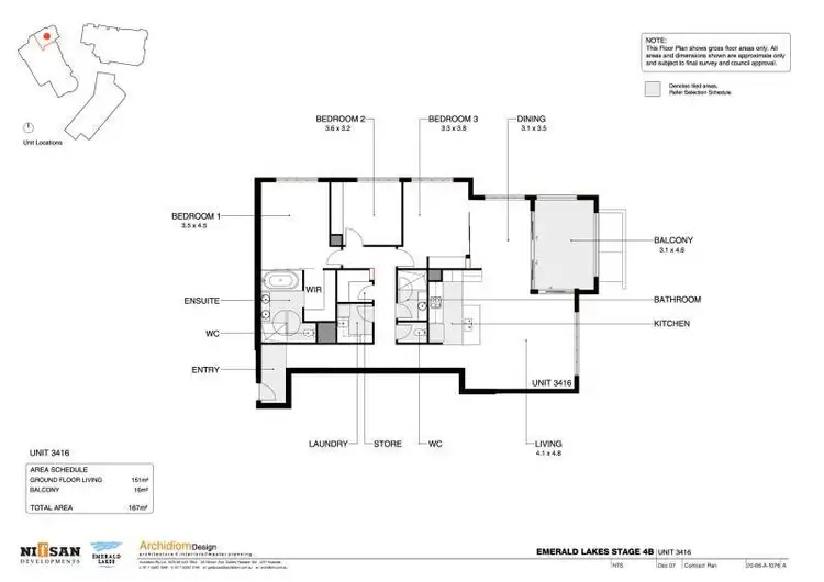 Floorplan of Homely unit listing, 3039/3029 The Boulevard, Carrara QLD 4211