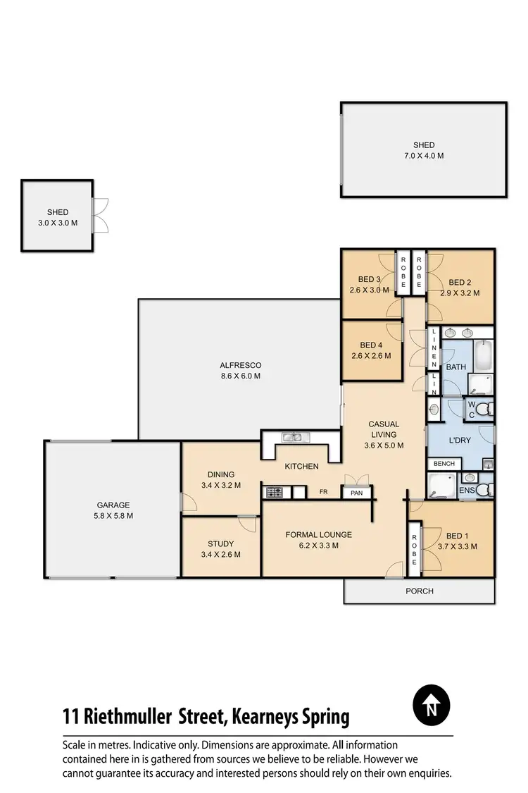 Floorplan of Homely house listing, 11 Riethmuller Street, Kearneys Spring QLD 4350