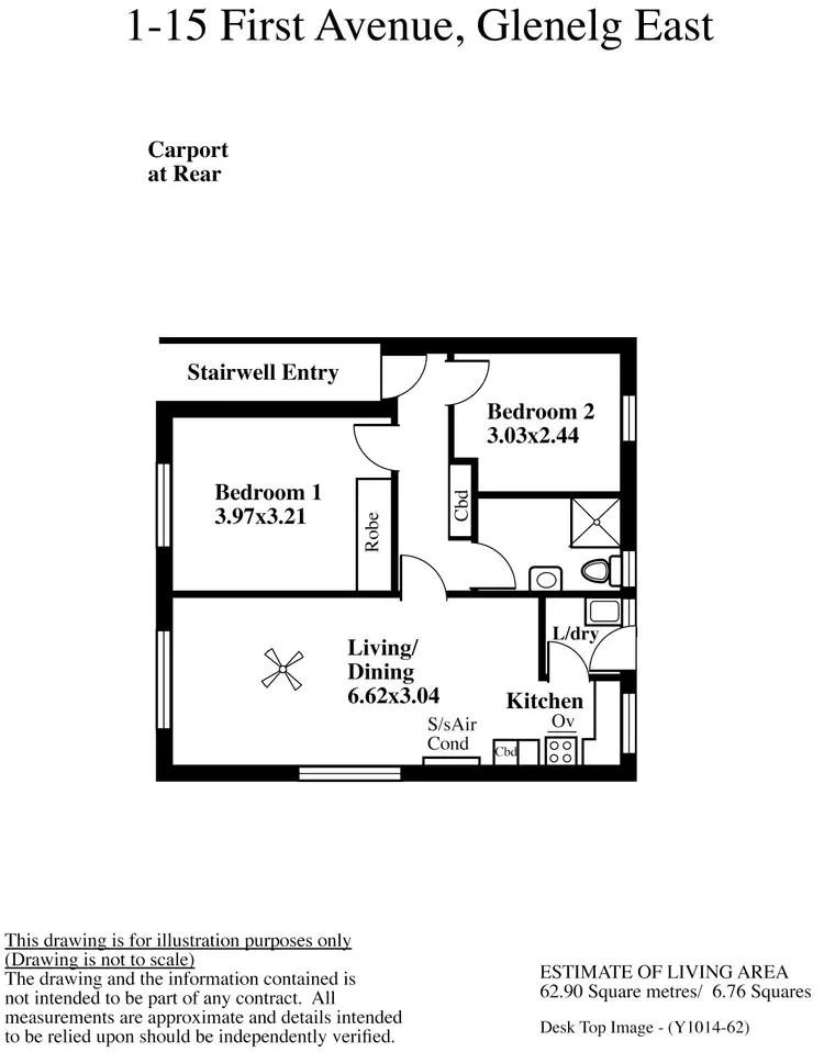 Floorplan of Homely unit listing, 1/15 First Avenue, Glenelg East SA 5045