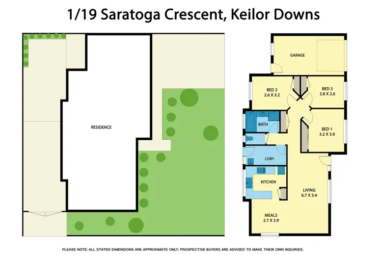Floorplan of Homely unit listing, 1/19 Saratoga Crescent, Keilor Downs VIC 3038