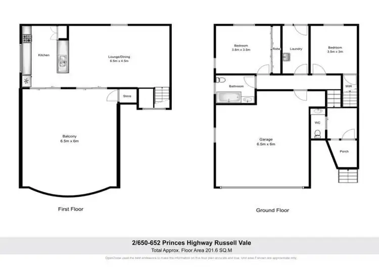 Floorplan of Homely townhouse listing, 2/650-652 Princes Highway, Russell Vale NSW 2517
