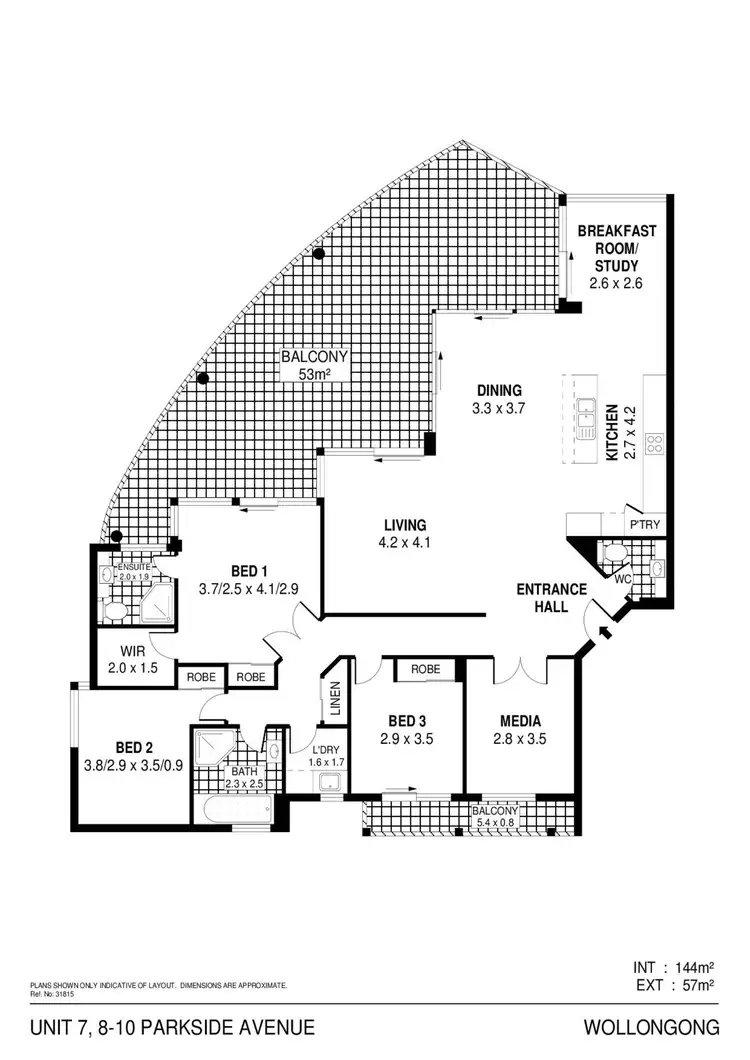 Floorplan of Homely apartment listing, 7/8-10 Parkside Avenue, Wollongong NSW 2500