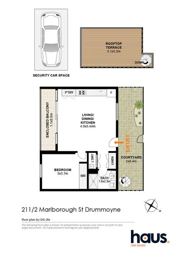 Floorplan of Homely unit listing, 211/2 Marlborough Street, Drummoyne NSW 2047