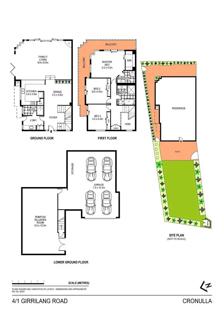 Floorplan of Homely townhouse listing, 4/1 Girrilang Road, Cronulla NSW 2230