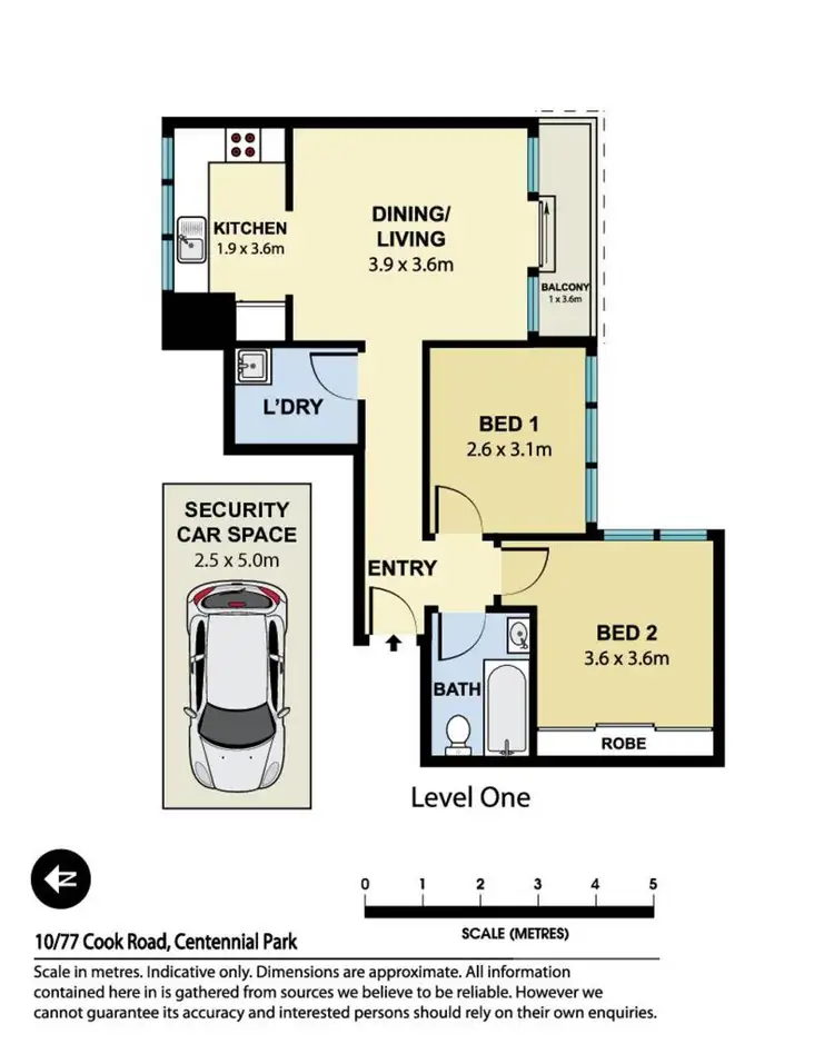 Floorplan of Homely apartment listing, 10/77 Cook Road, Centennial Park NSW 2021