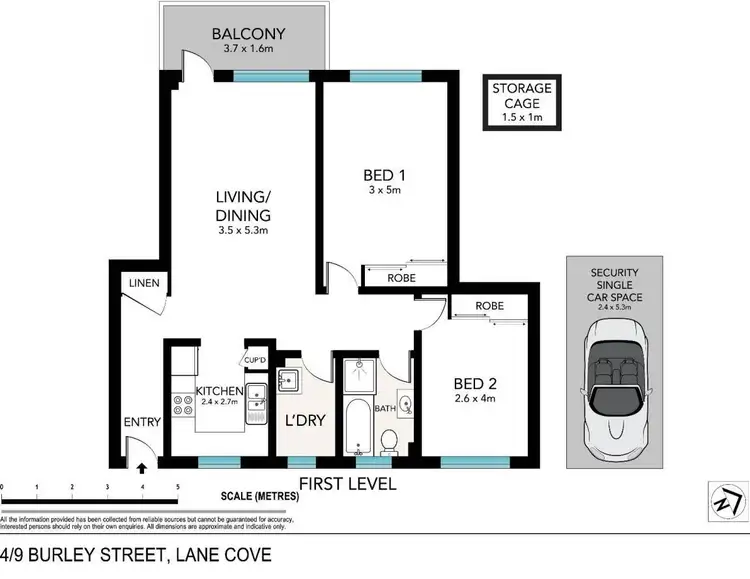 Floorplan of Homely apartment listing, 4/9 Burley Street, Lane Cove NSW 2066