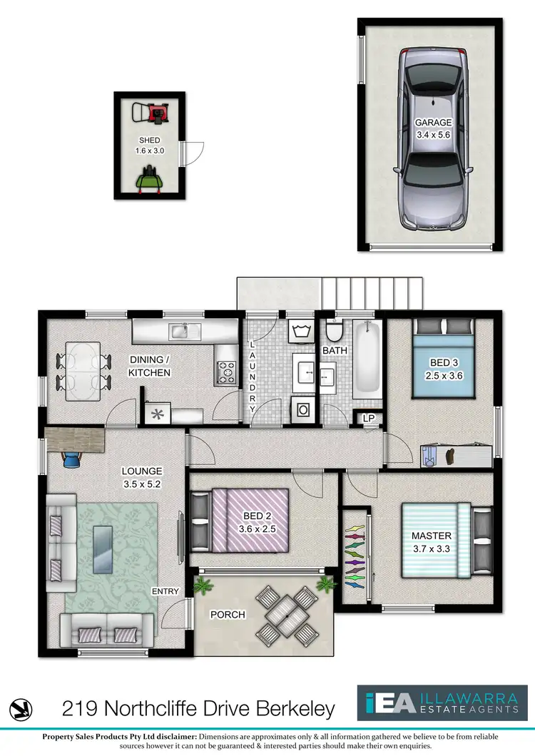 Floorplan of Homely house listing, 219 Northcliffe Drive, Berkeley NSW 2506
