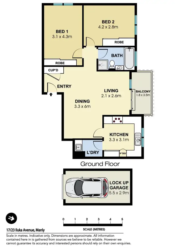Floorplan of Homely apartment listing, 17/23 Iluka Avenue, Manly NSW 2095