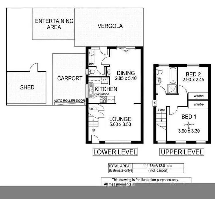 Floorplan of Homely townhouse listing, 1/241-243 Anzac Highway, Plympton SA 5038