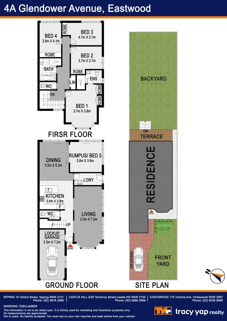 Floorplan of Homely semi-detached listing, 4A Glendower Avenue, Eastwood NSW 2122