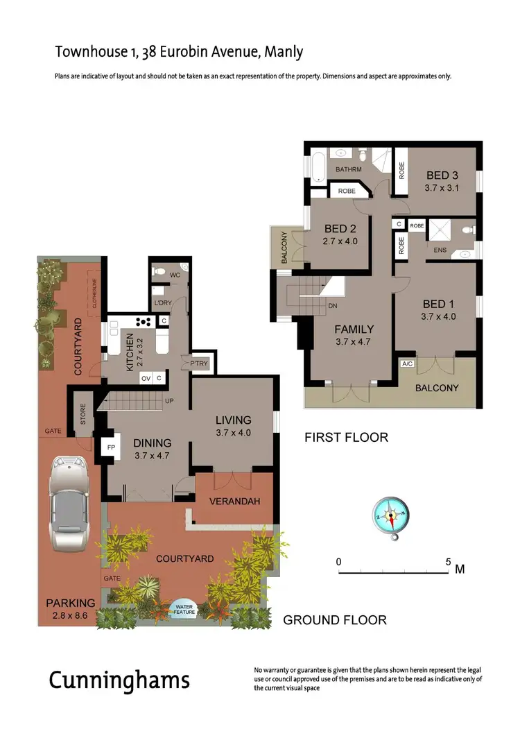 Floorplan of Homely townhouse listing, 1/38 Eurobin Avenue, Manly NSW 2095