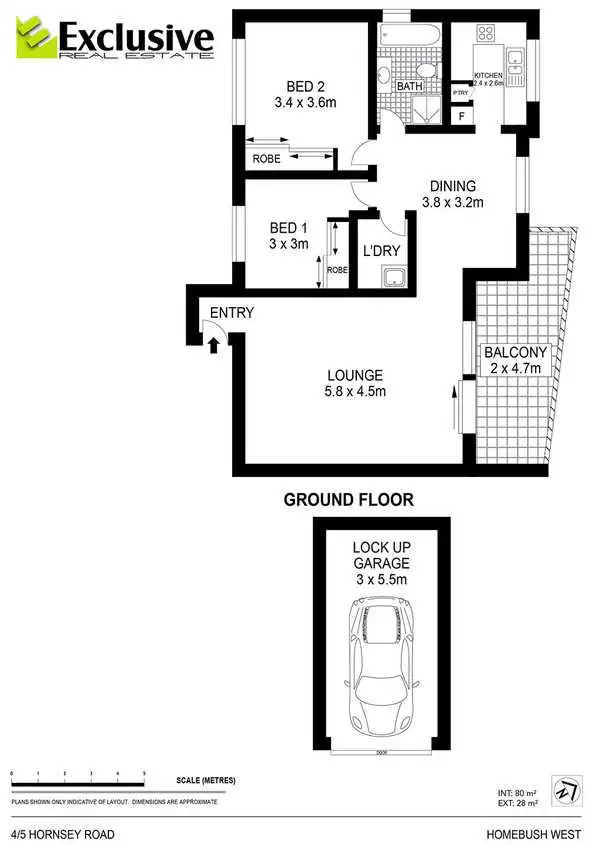 Floorplan of Homely apartment listing, 4/5 Hornsey Road, Homebush West NSW 2140