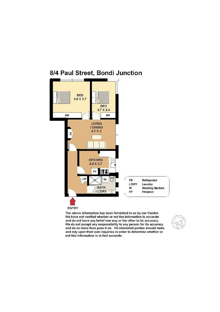 Floorplan of Homely apartment listing, 8/4 Paul Street, Bondi Junction NSW 2022
