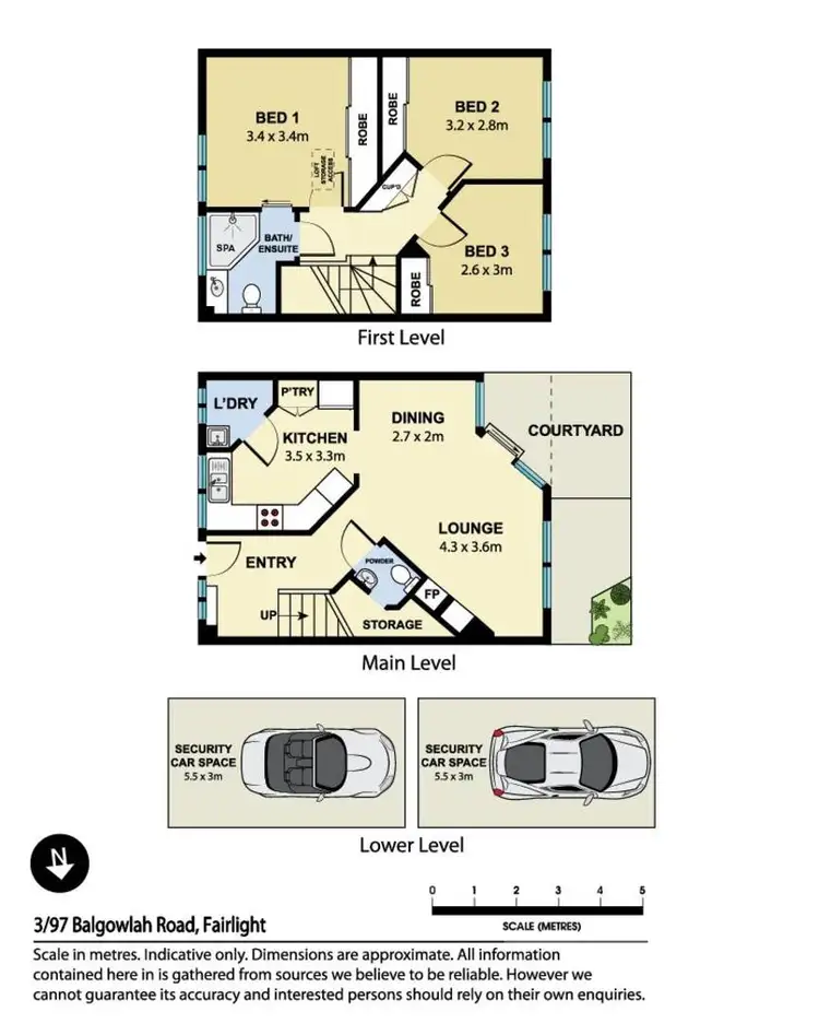 Floorplan of Homely townhouse listing, 3/97 Balgowlah Road, Fairlight NSW 2094