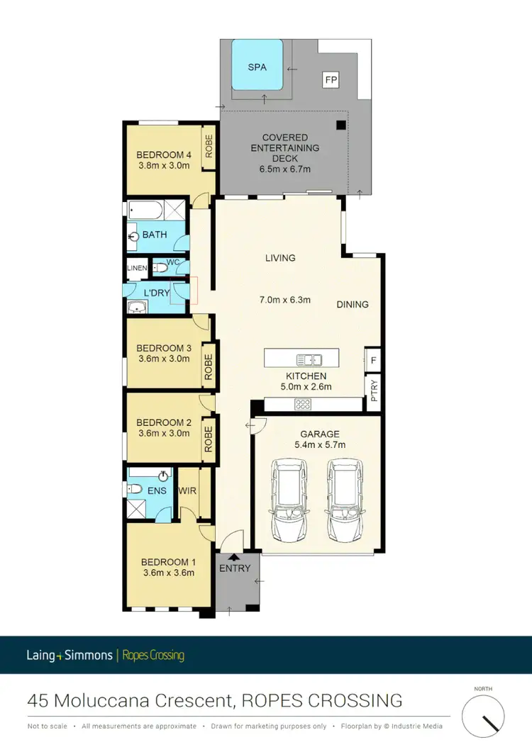 Floorplan of Homely house listing, 45 Moluccana Crescent, Ropes Crossing NSW 2760