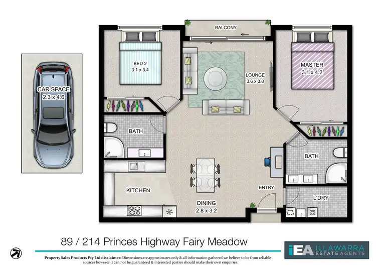Floorplan of Homely unit listing, 89/214-220 Princes Highway, Fairy Meadow NSW 2519
