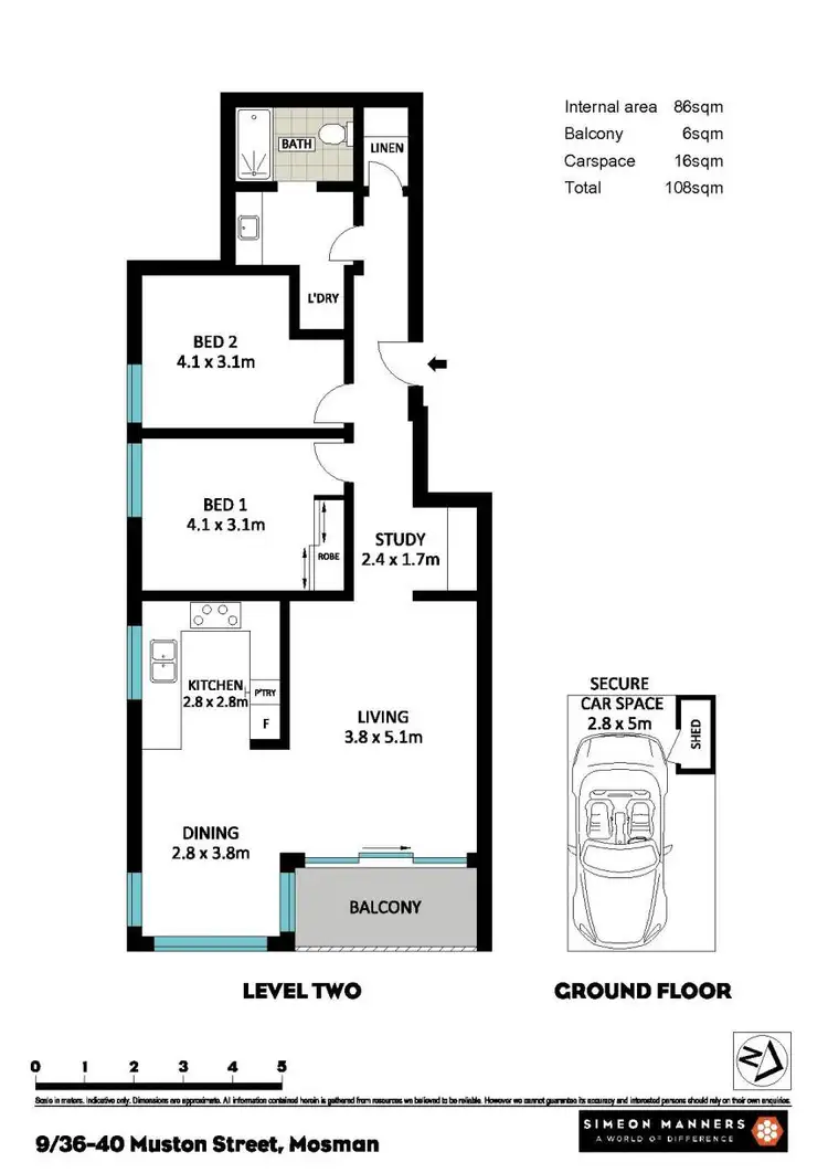 Floorplan of Homely apartment listing, 9/36-40 Muston Street, Mosman NSW 2088
